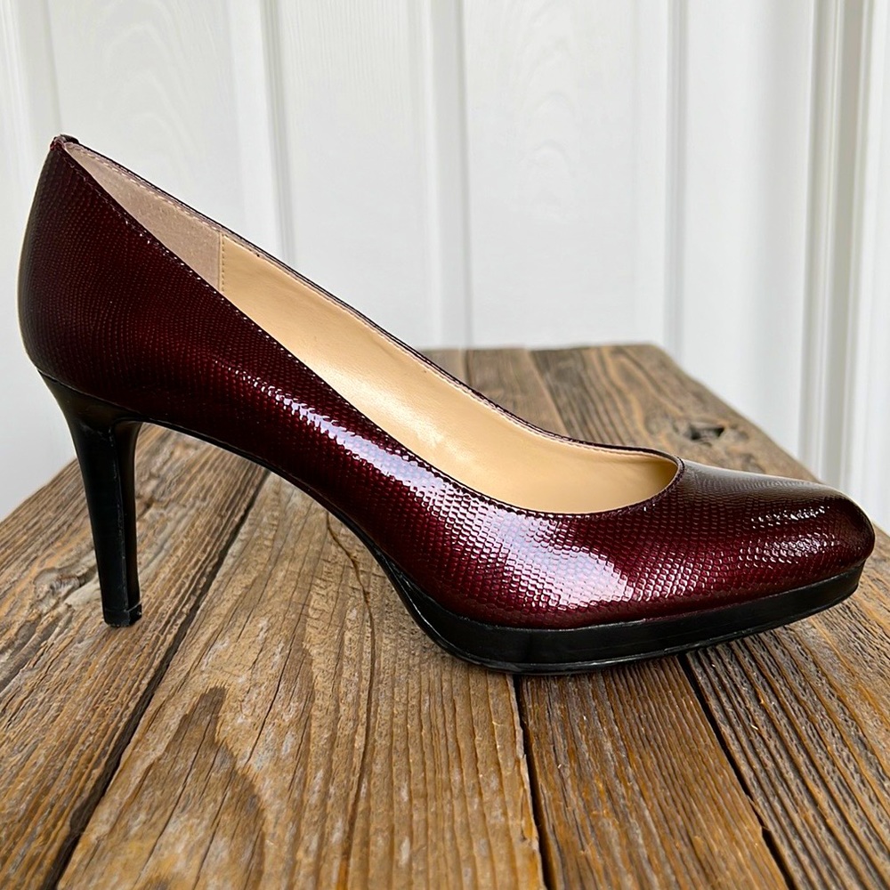Calvin Klein Odette Crimson Red Platform Pumps Size 8
